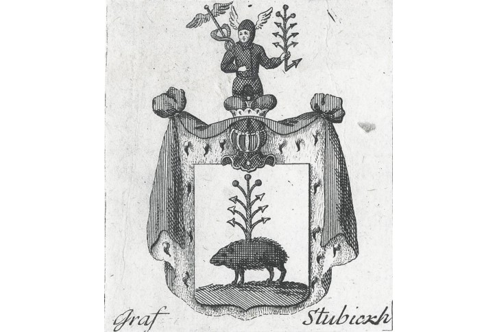 Stubick svobodn&yacute; p&aacute;n, mědiryt, (1760)