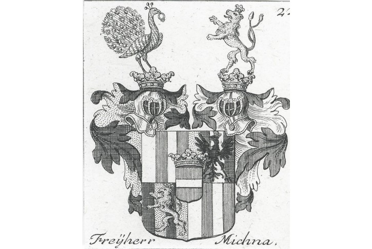 Michna  svobodn&yacute; p&aacute;n, mědiryt, (1760)