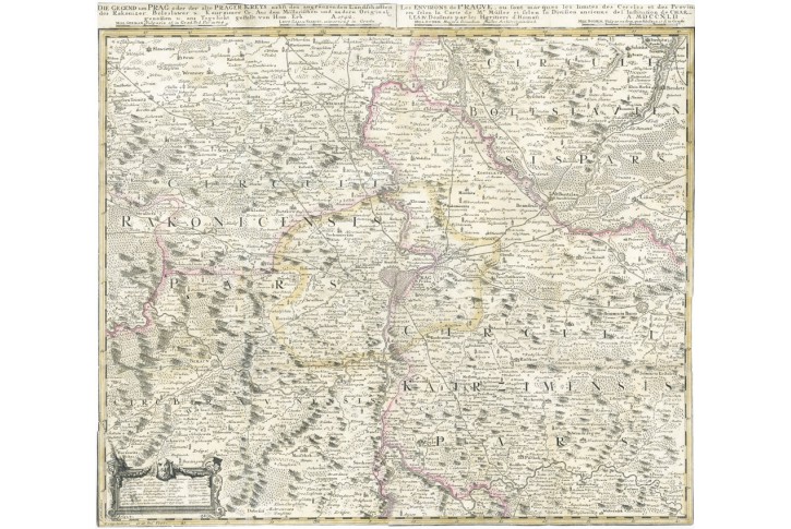 Homann dědicov&eacute; : Pražsk&yacute; kraj, mědiryt, 1742