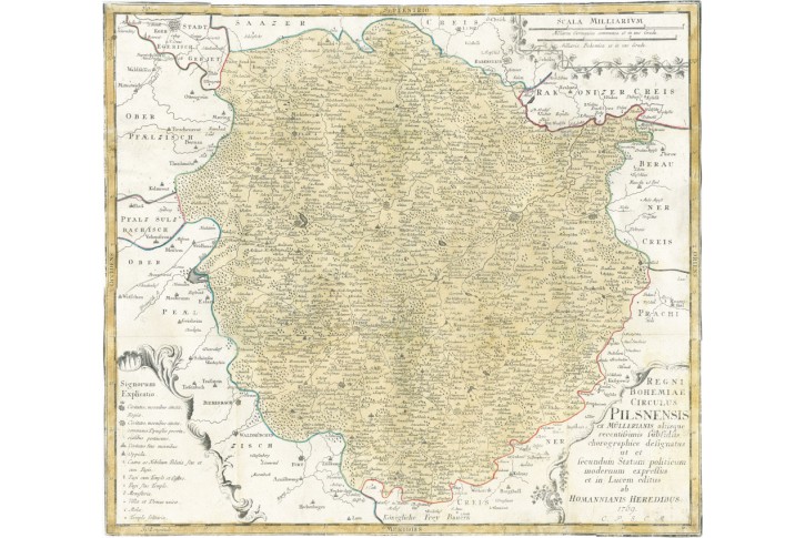 Homann dědicov&eacute; : Plzeňsk&yacute; kraj, mědiryt, 1769