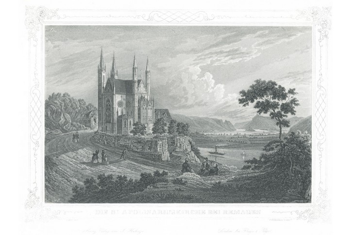 Remagen St. Apolinar, Halenza, akvatinta, (1840)