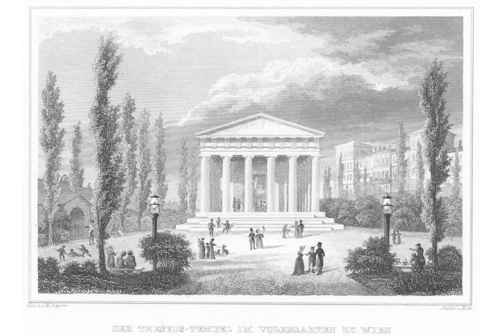 Wien Volksgarten, Lange, oceloryt, 1840
