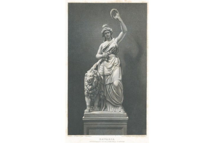 Bavaria Monument, oceloryt, 1870