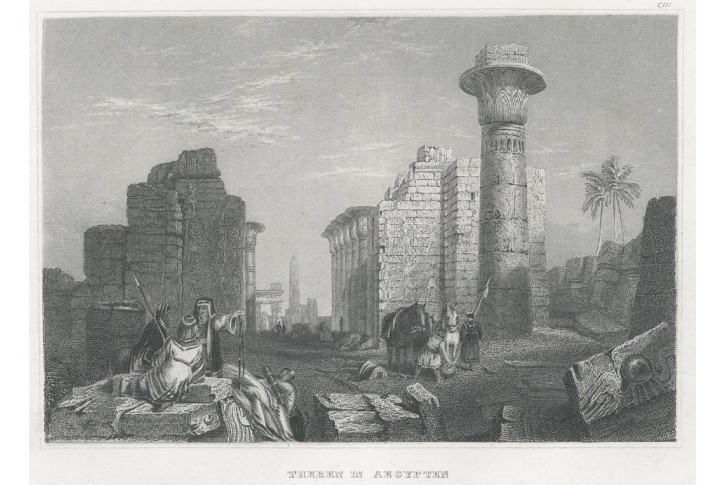 Luxor - Theben, Meyer, oceloryt, 1850