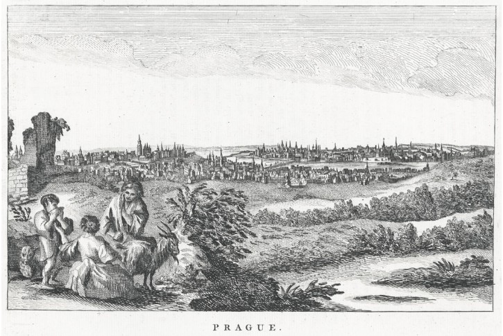 Praha,  mědiryt, 1700