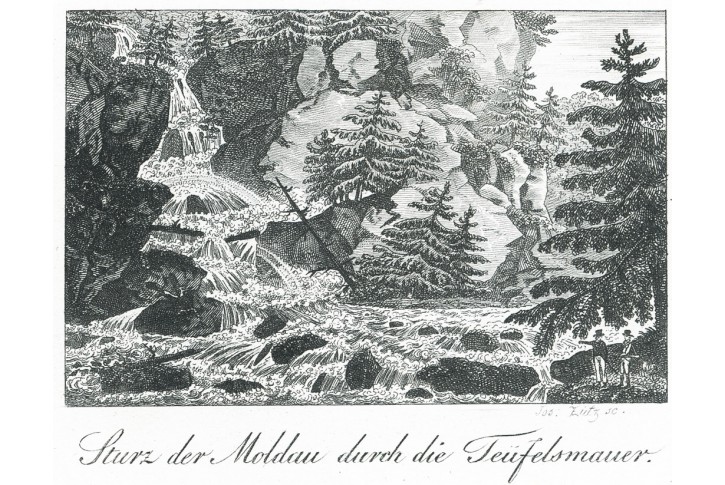 Čertova stěna, Gerle, mědiryt, 1823