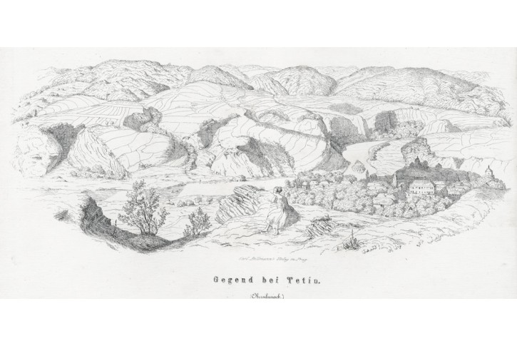 Tet&iacute;n, Wenzig, litografie, 1857