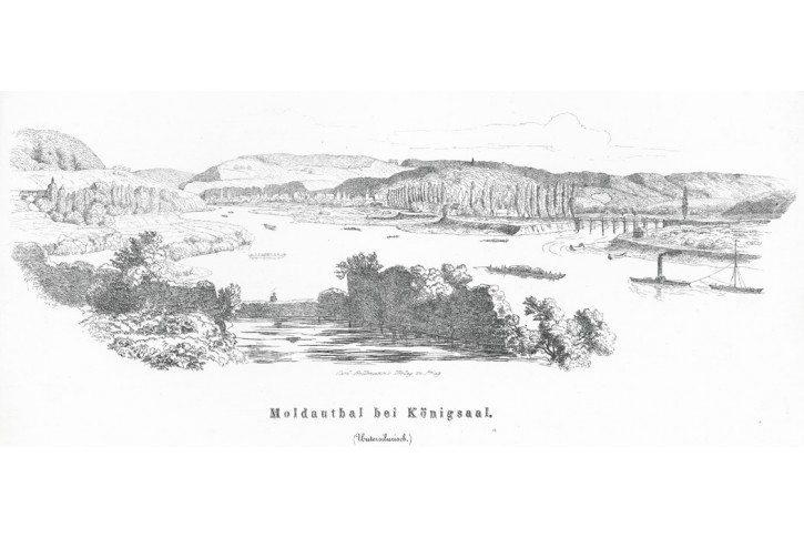Zbraslav, Wenzig, litografie, 1857