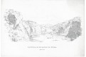 Srbsko udolí Berounky, Wenzig, litografie, 1857