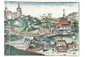 Praha, H. Schedel, kolor. dřevořez 1493
