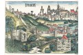 Praha, H. Schedel, kolor. dřevořez 1493