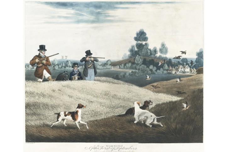 Z&aacute;h&aacute;jen&iacute; loveck&eacute; sez&oacute;ny, Pollard, akvatinta, 1822