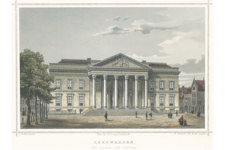 Leeuwarden, Rohbock, kolor. oceloryt 1850