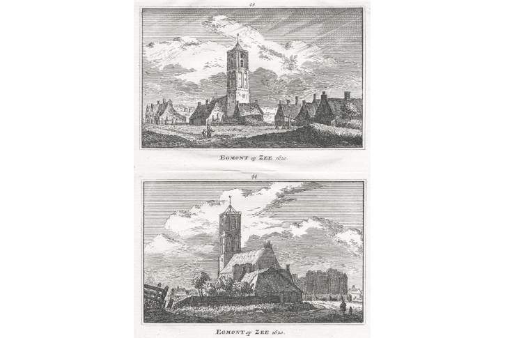 Egmond aan Zee, mědiryt, 1792