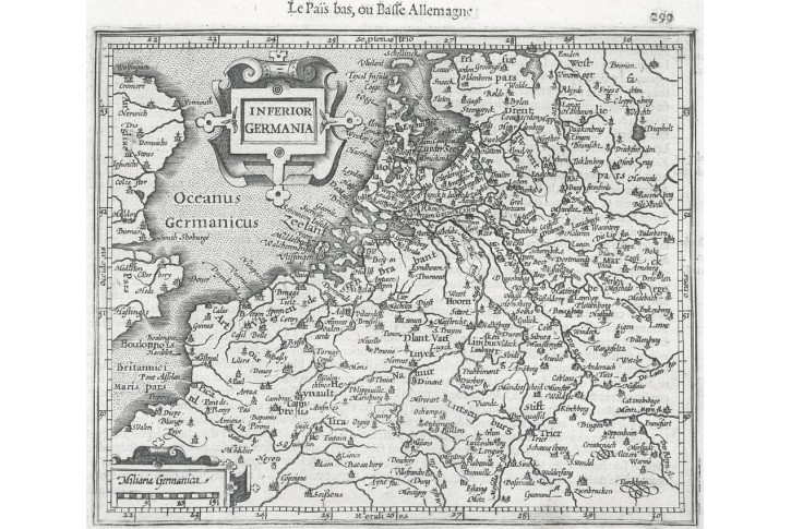 Inferior Germania, Hondius, mědiryt, 1608