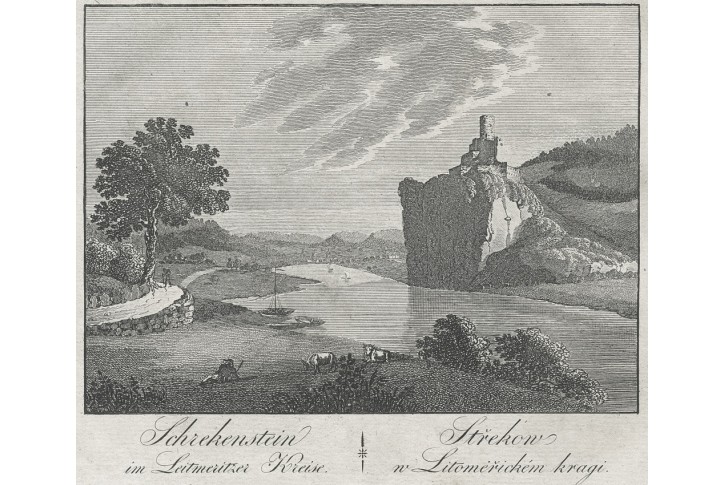 Střekov, Hyllos, mědiryt, 1820