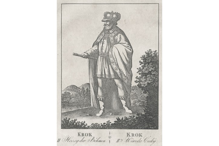 Krok, Hyllos, mědiryt, 1819