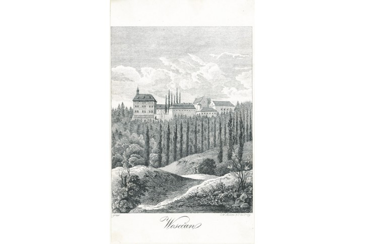 Osečany, Heber, litografie, 1847