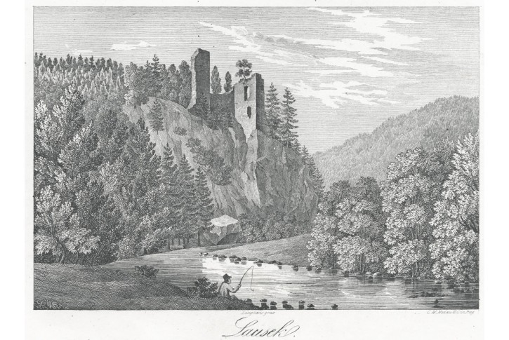 Lausek, Heber, litografie, 1844