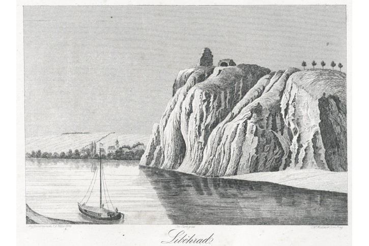 Liběhrad - Libčice  , Heber, litografie, 1845