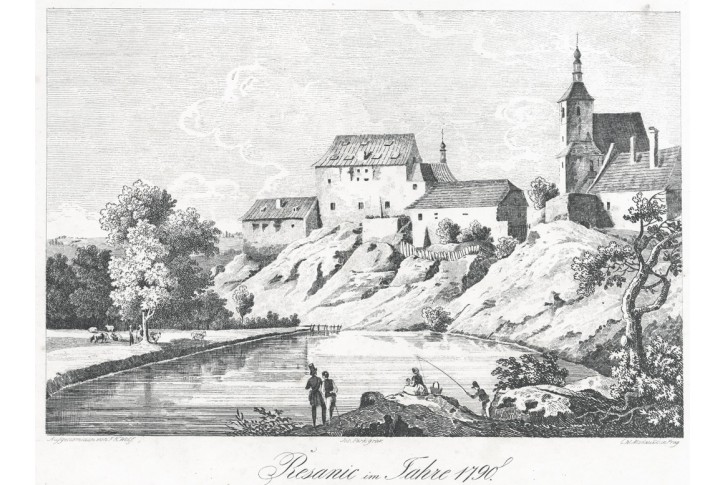 Řesanice, Heber , litografie, 1844