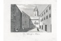 Hrubý Rohozec nádvoří, Heber, litografie, 1845