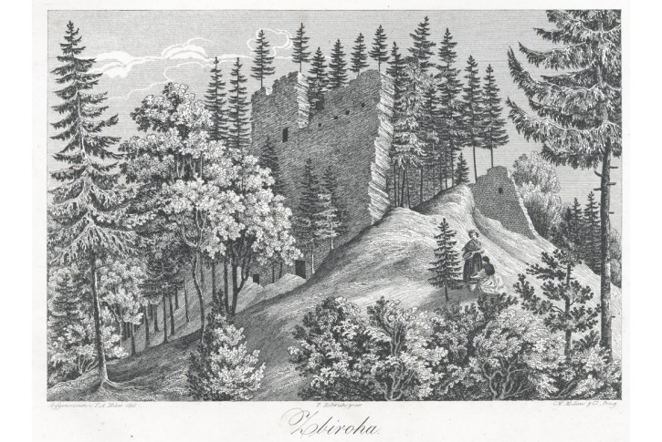 Zbirohy, Heber, litografie, 1845