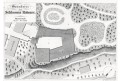 Hrub&yacute; Rohozec půdorys, Heber, litografie, 1845