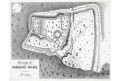 Valdek Waldek půdorys, Heber, litografie, 1849
