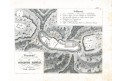 Kokořín půdorys, Heber, litografie, 1842