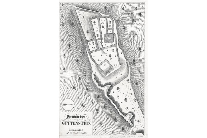 Gut&scaron;tejn, Heber, litografie, 1849