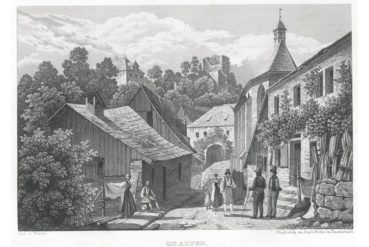 Krupka, Gerle, oceloryt, 1842