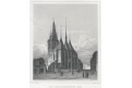 Louny kostel sv. Mikul&aacute;&scaron;e, Lange, oceloryt, 1842