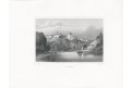 Znojmo, Lange, oceloryt, 1848