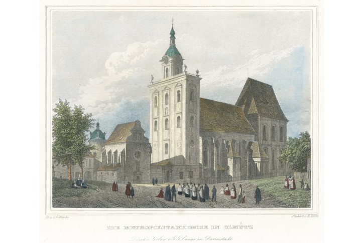 Olomouc sv. V&aacute;clav, Lange, kolor.oceloryt, 1848