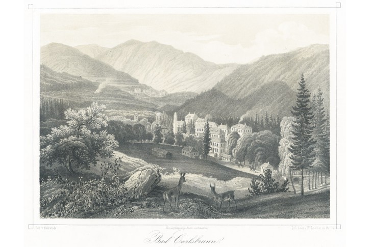Karlova Stud&aacute;nka, Haun, litografie, 1857