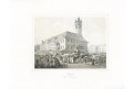 Olomouc Náměstí, Haun, litografie, 1857