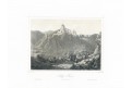 Vranov nad Dyjí, Haun, litografie, 1857