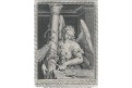 Anděl důtky metla, Mallery, mědiryt, (1580)