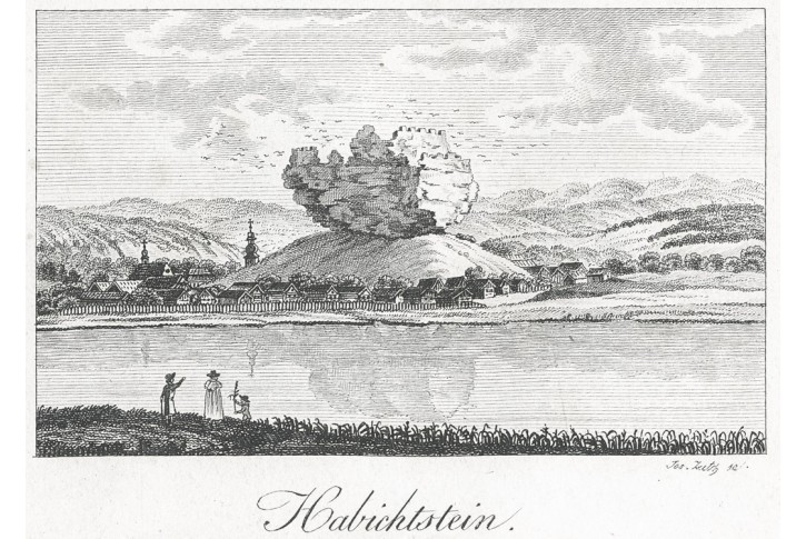 Jestřeb&iacute;, Gerle, mědiryt, 1823