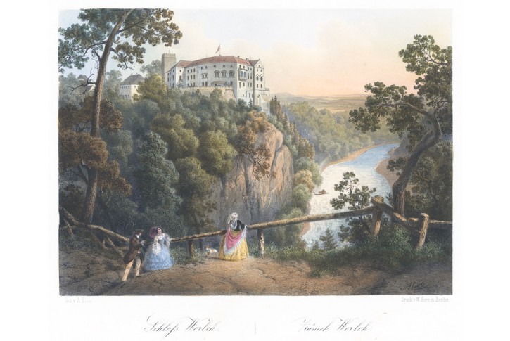 Orl&iacute;k, Haun, kolor. litografie, 1860