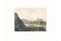 Děčín, Haun, kolorovaná litografie, 1860