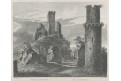 Hazmburk, Mikovec, oceloryt 1860