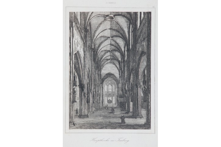 Freiburg chrám, Le Bas, oceloryt 1842