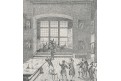 Praha defenestrace 1618,  litografie, 1852
