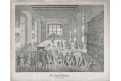 Praha defenestrace 1618,  litografie, 1852