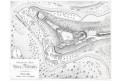 Křivoklát půdorys, Heber, litografie, 1846