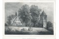 Poděbrady kostel , Semmler, litografie, 1845