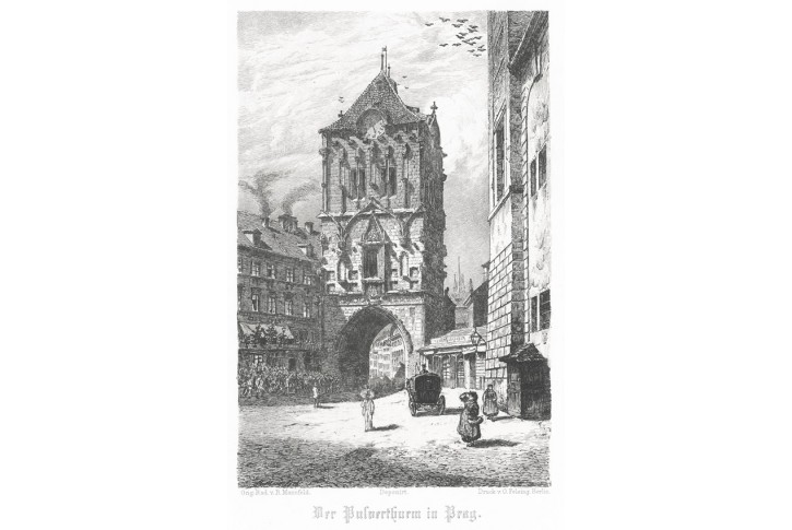 Praha Pra&scaron;n&aacute; br&aacute;na,Mannfeld, lept 1890 