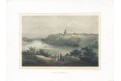 Labská Týnice, Semmler, kolor. litografie, 1845